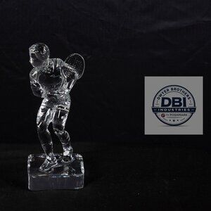 Crystal Tennis Player Figurine Italy CAP Crystal Players w/ Box